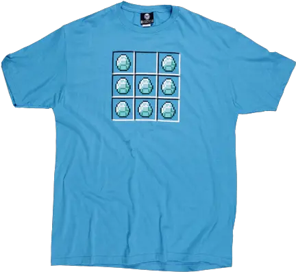 Minecraft Diamond Crafting Turquoise Male Tshirt Active Shirt Png Minecraft Diamond Png