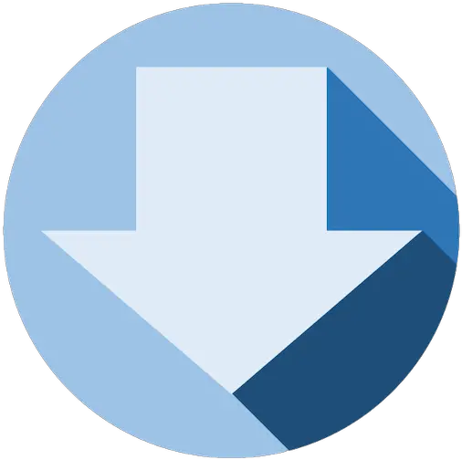 Download Manager U2013 Apps Vertical Png Blue Arrow On Folder Icon