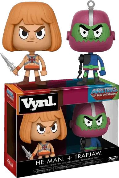 Masters Of The Universe Heman U0026 Trapjaw Vynl Figure 2 Pack Funko Vinyl He Man Png He Man Png