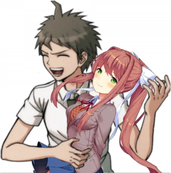 Doki Literature Club Monika Png Transparent Images Danganronpa Mikan X Hajime Doki Doki Literature Club Png