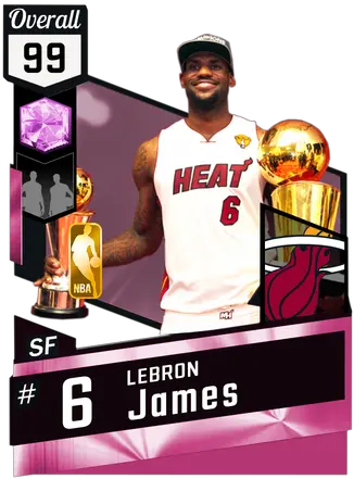 Download Lebron James Finals Cards Pink Diamond Kevin Love Chris Bosh Nba 2k17 Png Lebron James Transparent Background