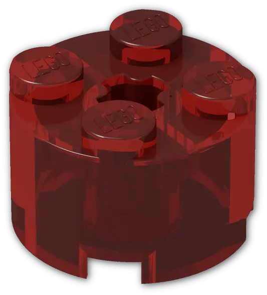Brick 2 X Round 3941 Transparent Red 3941 Lego Transparent Red Png Red X Transparent
