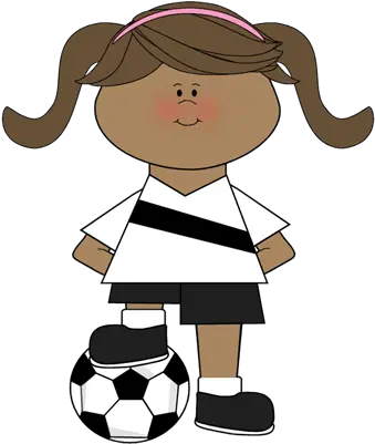 Girl With Foot Girl With Foot On Kids Playing Soccer Clipart Png Soccer Ball Png Transparent