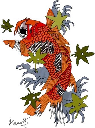 Koi Fish Tattoo Png 7 Image Zombie Koi Fish Tattoo Koi Fish Png