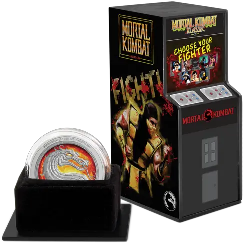 Mortal Kombat 1oz Silver Coin New Zealand Mint Mortal Kombat Silver Coin Png Mortal Kombat Logo Png