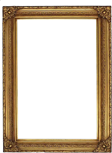 Classic Vertical Frame Transparent Frames Gold Wood Picture Frame Png Golden Frame Transparent