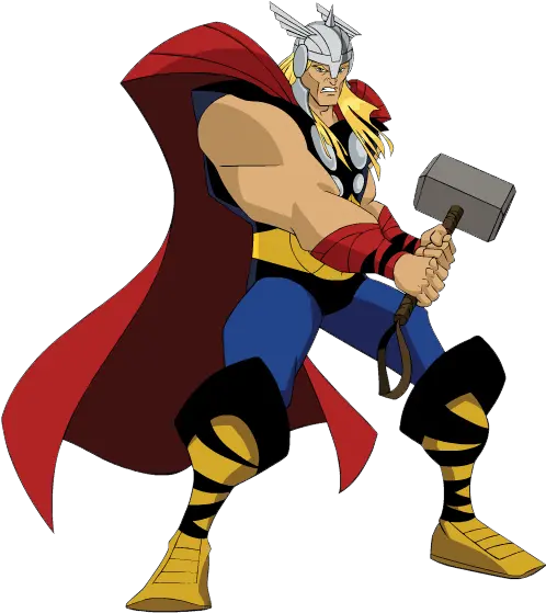 Thor Cartoon Cliparts Many Interesting Png 2 Clipartix Avengers Mightiest Heroes Thor Png