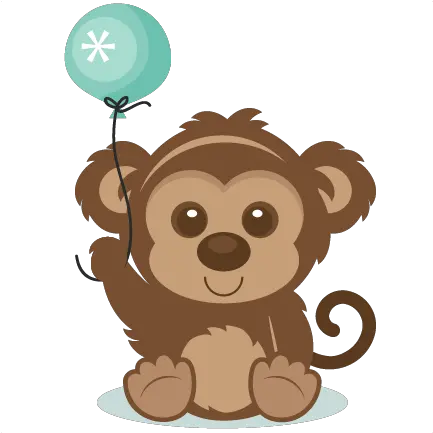 Birthday Monkey Svg Scrapbook Cut File Cute Clipart Files Happy Birthday Good Boy Png Cute Monkey Png