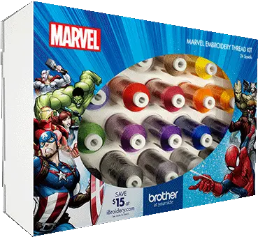 Marvel Embroidery Thread Kit Brother Marvel Colors Embroidery Thread 24 Pack Png Marvel Icon Pack