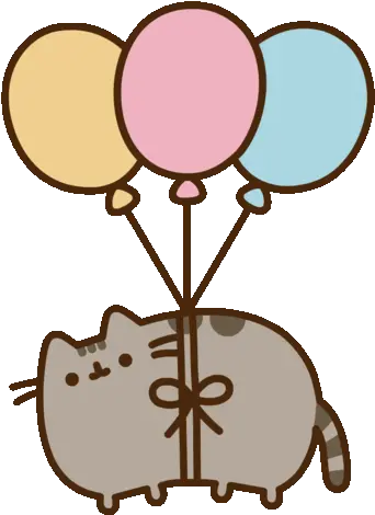 Pusheen Flying Gif Pusheen Flying Balloon Discover U0026 Share Gifs Happy Birthday Pusheen Gif Png Pusheen Transparent