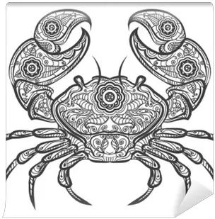 Crab Zentangle Icon Tribal Dessin Crabe Png Crab Icon