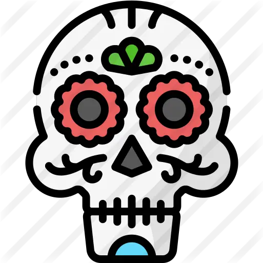 Mexican Skull Dot Png Facebook Skull Icon