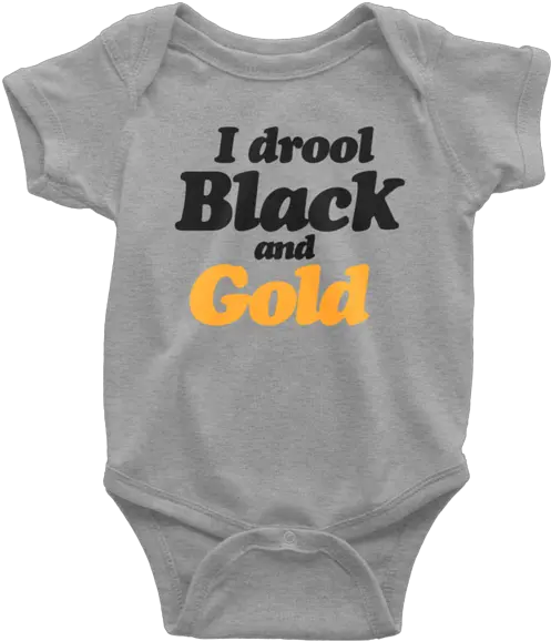 I Drool Black And Gold Onesie Solid Png Drool Png