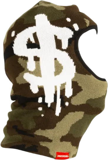 Camo Money Drip Ski Mask Beanie Full Size Png Download Ski Mask Drip Ski Mask Icon