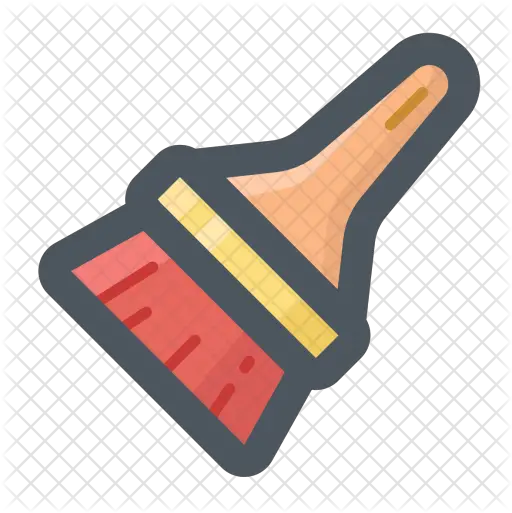 Paintbrush Icon Of Colored Outline Illustration Png Paintbrush Logo