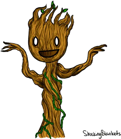 Iu0027m In Shock Look Iu0027ve Got A Blanket Marvel Fan Art Transparent Baby Groot Gif Png Groot Transparent