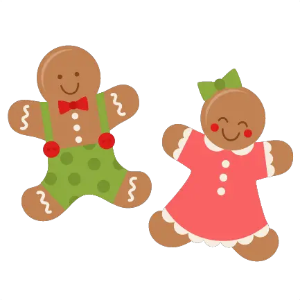 Gingerbread Couple Set Svg Scrapbook Cut File Cute Clipart Gingerbread Couple Svg Free Png Gingerbread Png