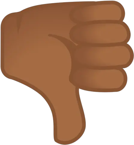 Medium Thumbs Down Brown Skin Png Thumbs Down Emoji Png