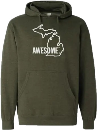 Michigan Awesome State Outline Hoodie Pullover Png Michigan Outline Transparent