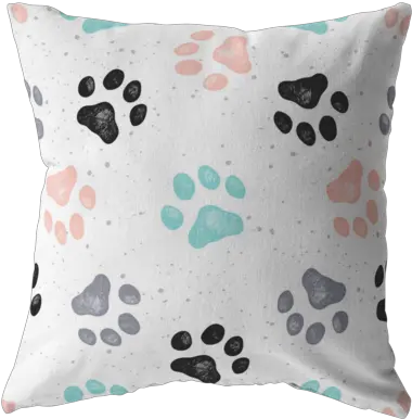 Download Hd Paw Print Throw Pillow Decorative Png Dog Print Png