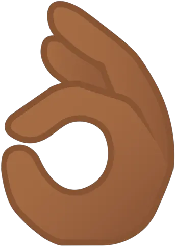 Medium Brown Ok Hand Emoji Png Ok Hand Emoji Transparent