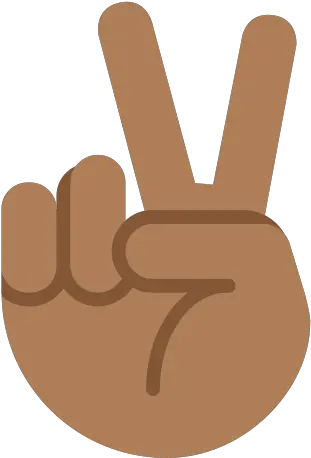 Victory Hand Emoji With Medium Black Emoji Peace Sign Png Peace Sign Emoji Png