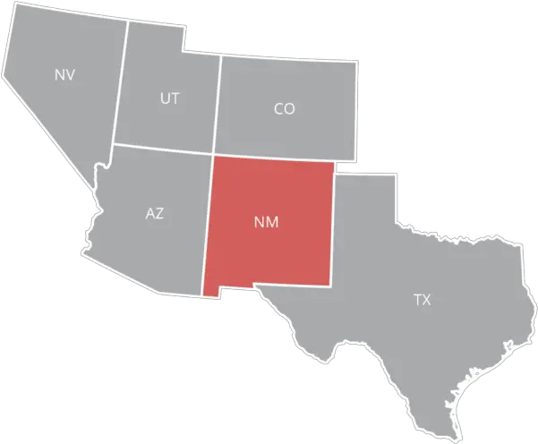 New Mexico Largest Employers Texas Oklahoma And Arkansas Map Png New Mexico Png