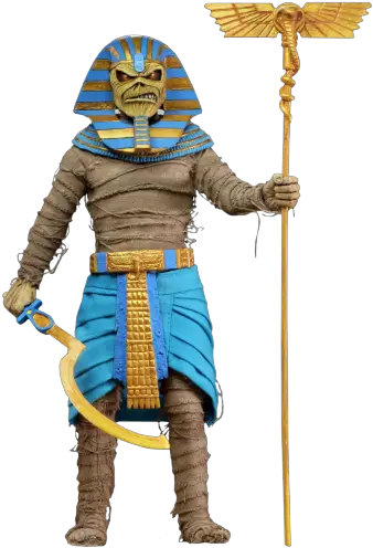 Iron Maiden Pharaoh Eddie 8 Inch Action Figure Eddie Iron Maiden Neca Png Iron Maiden Png