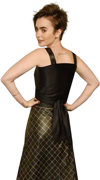 Lily Collins Do I Look Like With Short Hair Png Lily Collins Png