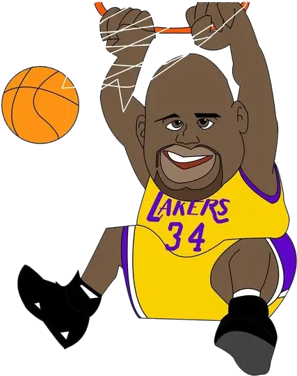 Nba Png Transparent Images All Shaquille O Neal Cartoon Basketball Players Png