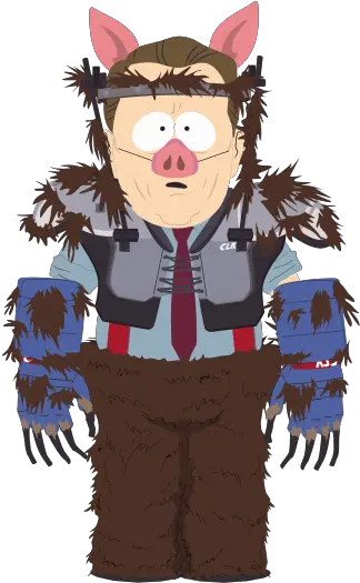 Alter Egos Al Gore Manbearpig Costume Man Bear Pig Man Bear Pig Transparent Png Pig Transparent