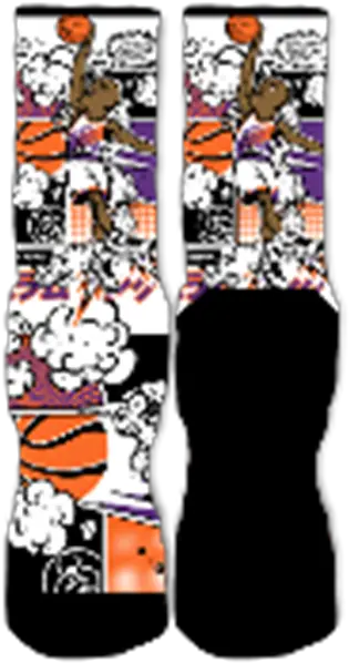 Charles Barkley Comic Slam Custom Socks For Teen Png Charles Barkley Png