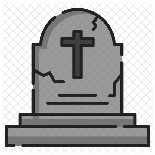 Tombstone Icon Of Colored Outline Style Lapida Png Tombstone Png