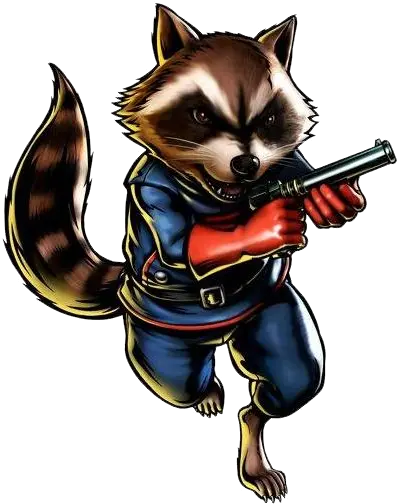 Rocket Raccoon Png Free Download Ultimate Marvel Vs Capcom 3 Rocket Raccoon Raccoon Transparent Background