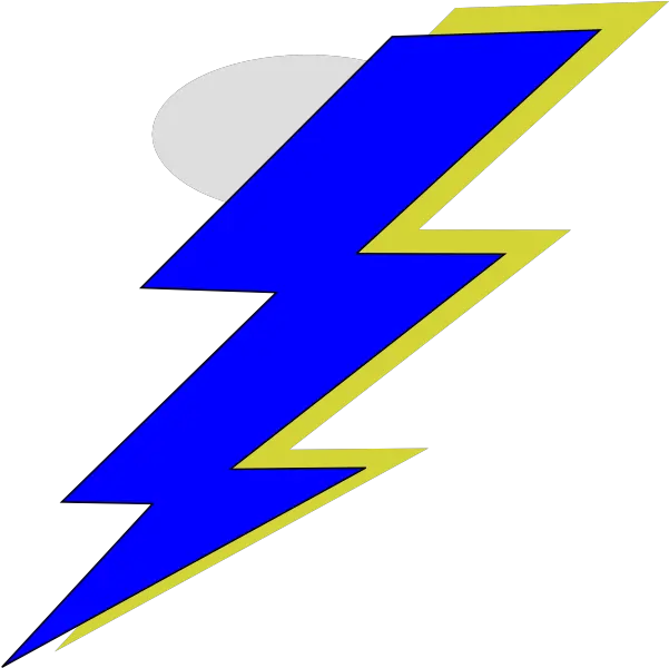 Download Blue And Yellow Lightning Bolt Full Size Png Thunder Png Lightning Bolt Png