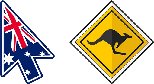 Australia Kangaroo Sign Cursor U2013 Custom Browser Extension Language Png Kangaroo Logo