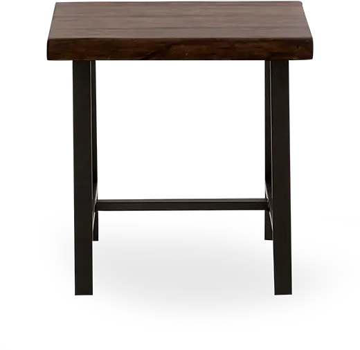 Acacia And Metal End Table Png