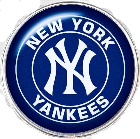 20mm New York Yankees Mlb Baseball Logo Snap Charm Tropicaltrinkets Emblem Png New York Yankees Logo Png