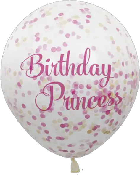 Pink Confetti Birthday Princess Balloon Balloon Png Pink Confetti Png