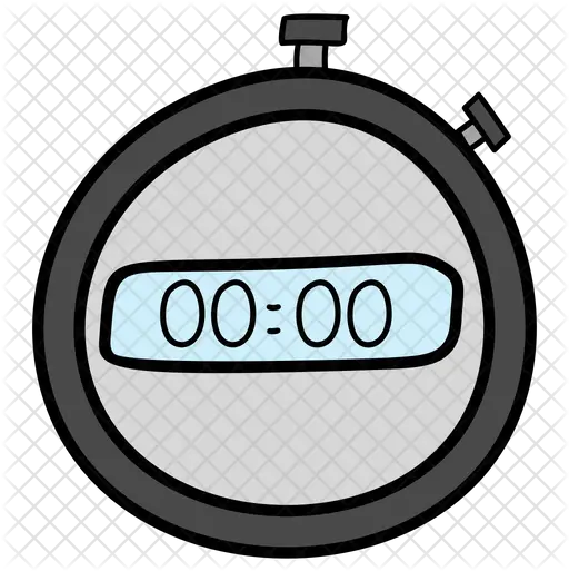 Digital Stopwatch Icon Of Doodle Style Circle Png Stopwatch Png