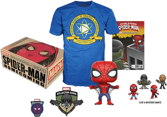 Marvel Collector Corps Spiderman Homecoming Subscription Marvel Collector Corps Marvel Studios 10 Png Spider Man Homecoming Png