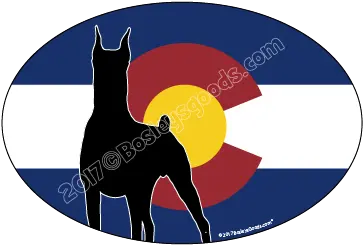 I Love My Colorado Doberman Sticker Oval U2014 Bosleyu0027s Goods Png