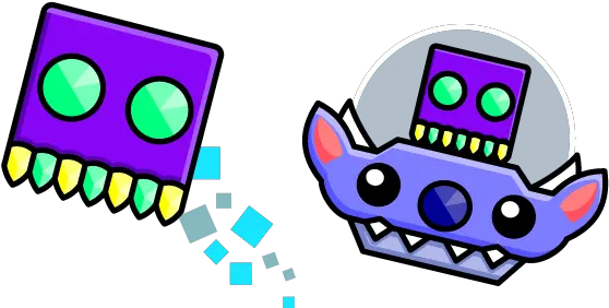 Geometry Dash Cube 78 And Ufo 16 Cursor U2013 Custom Png Icon Maker