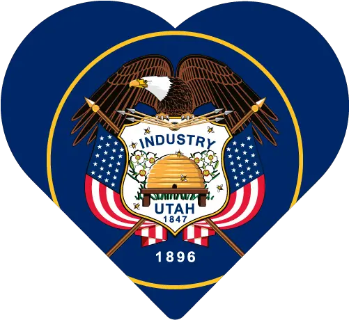 Vector Country Flag Of Utah Heart Vector World Flags Utah State Flag Png Ut Icon