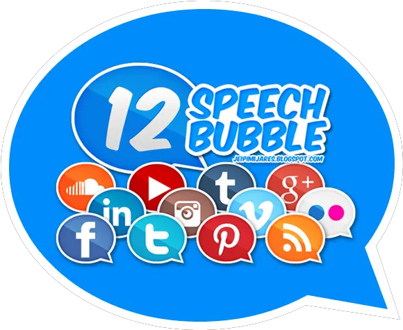 Speech Bubble Styled Social Media Icons Jeipi Mijares Social Media Logo Bubbles Png In Social Media Icon