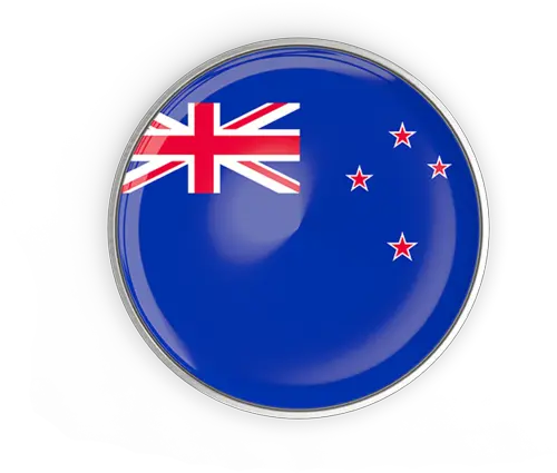 Round Button With Metal Frame New Zealand Flag Png New Zealand Flag Png