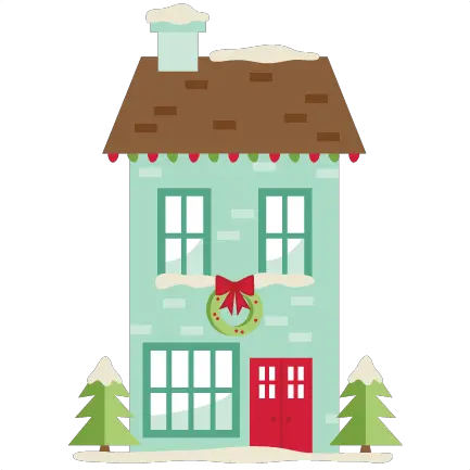 Svg Scrapbook Cut File Cute Clipart Cartoon Christmas House Png Home Silhouette Png