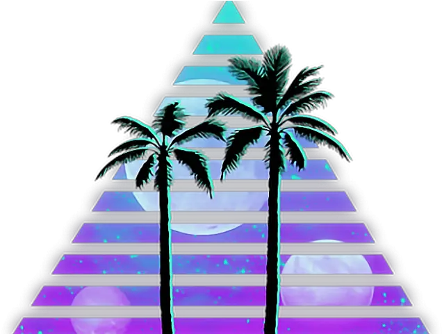 Coconut Clipart Transparent Tumblr Palm Tree Silhouette Aesthetic Vaporwave Palm Tree Png Palm Tree Silhouette Png