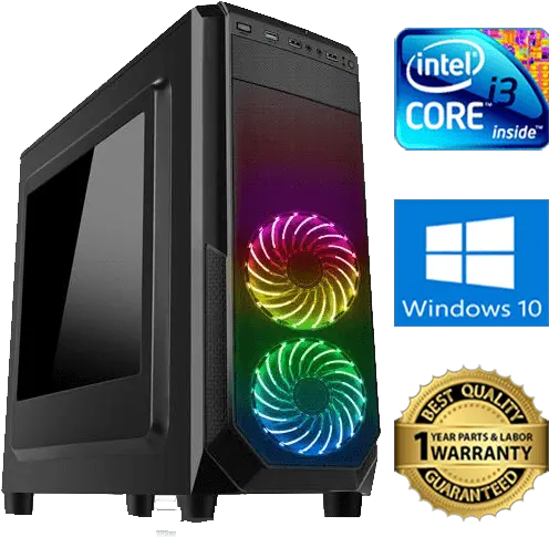 Download Intel I3 Gaming Pc Cit Prism Black Rgb Png Image Intel Core I3 Gaming Pc Png