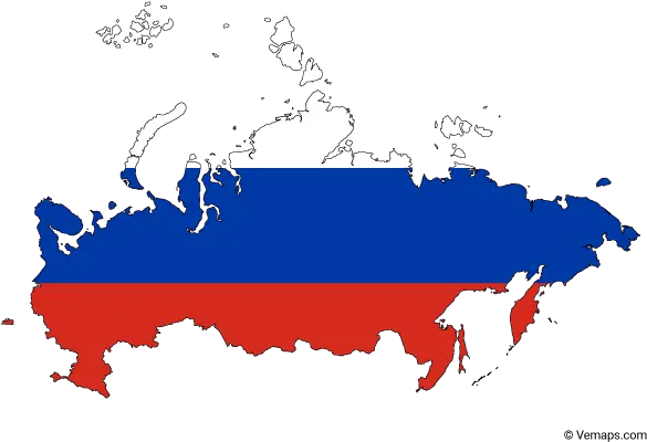 Flag Map Of Russia In 2020 Vector Outline Map Of Russia Vector Png Russia Png